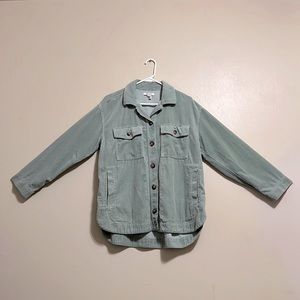 Madewell Corduroy Yorkway Sage Mist Shirt-Jacket Size Medium